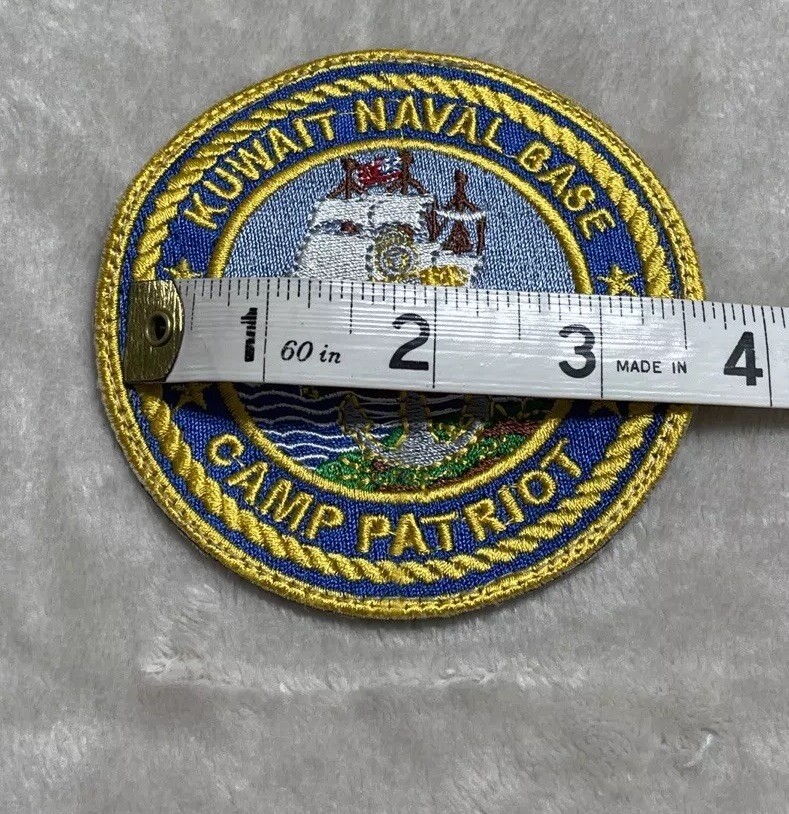 US Navy Patch KUWAIT NAVAL BASE CAMP PATRIOT Embroidered Ship Anchor