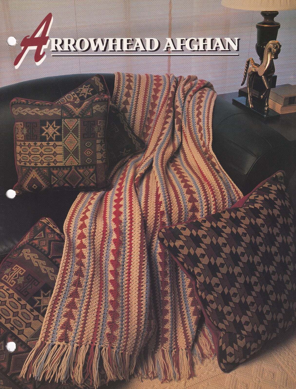 ARROWHEAD AFGHAN Annie's Crochet Afghan Pattern Leaflet
