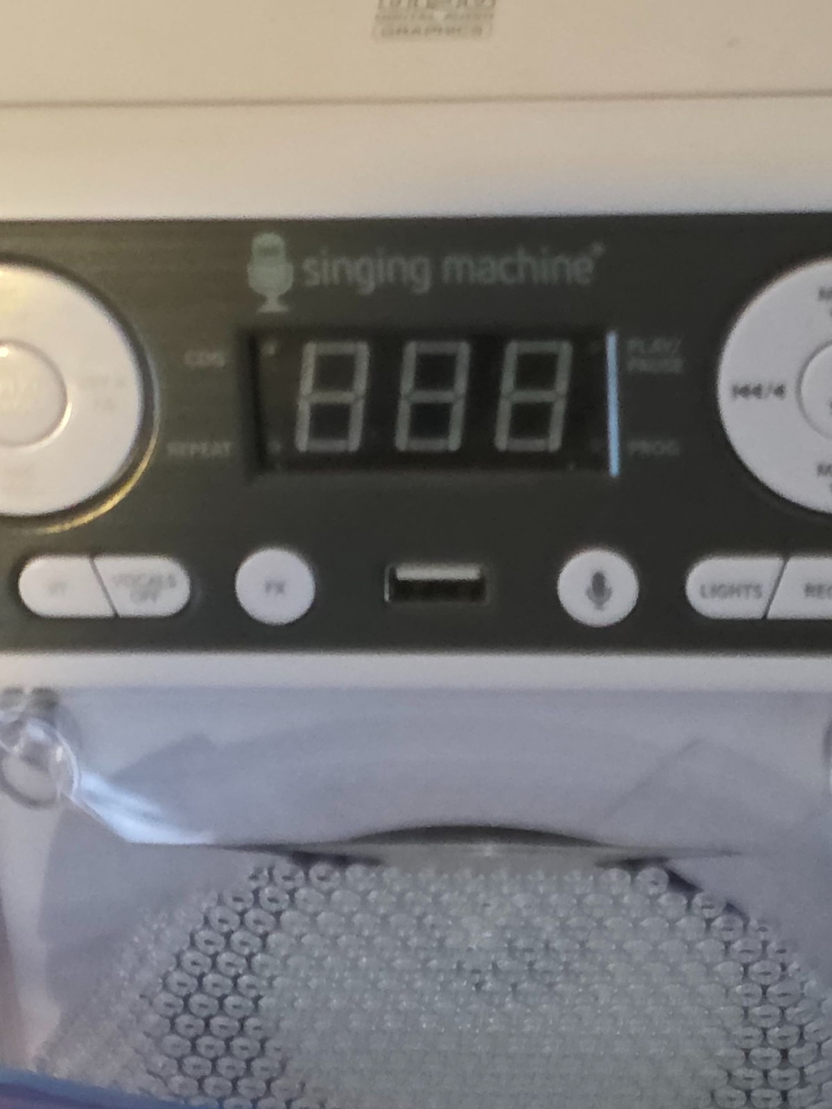 Singing Machine Karaoke System SML2350 Bluetooth CDG Player w Mic Lights