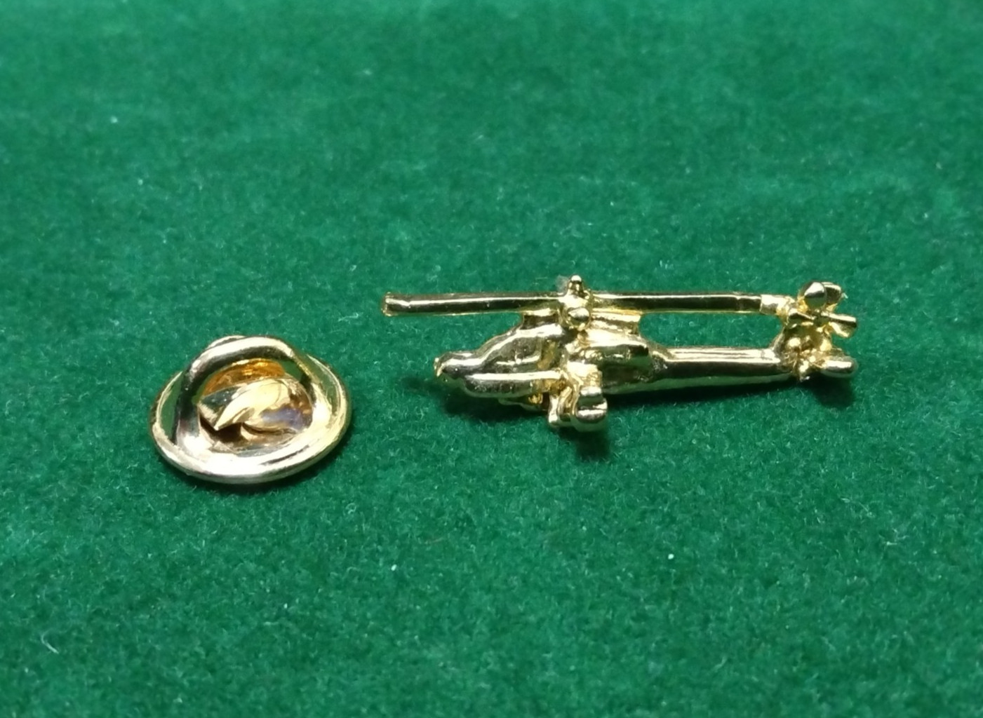 AH-64 Apache Helicopter Gold Pin