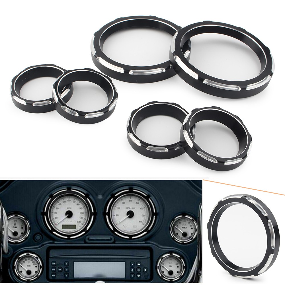 CNC Speedometer Board Burst Gauge Bezel For Harley Touring FLHT FLHX 1996-2013