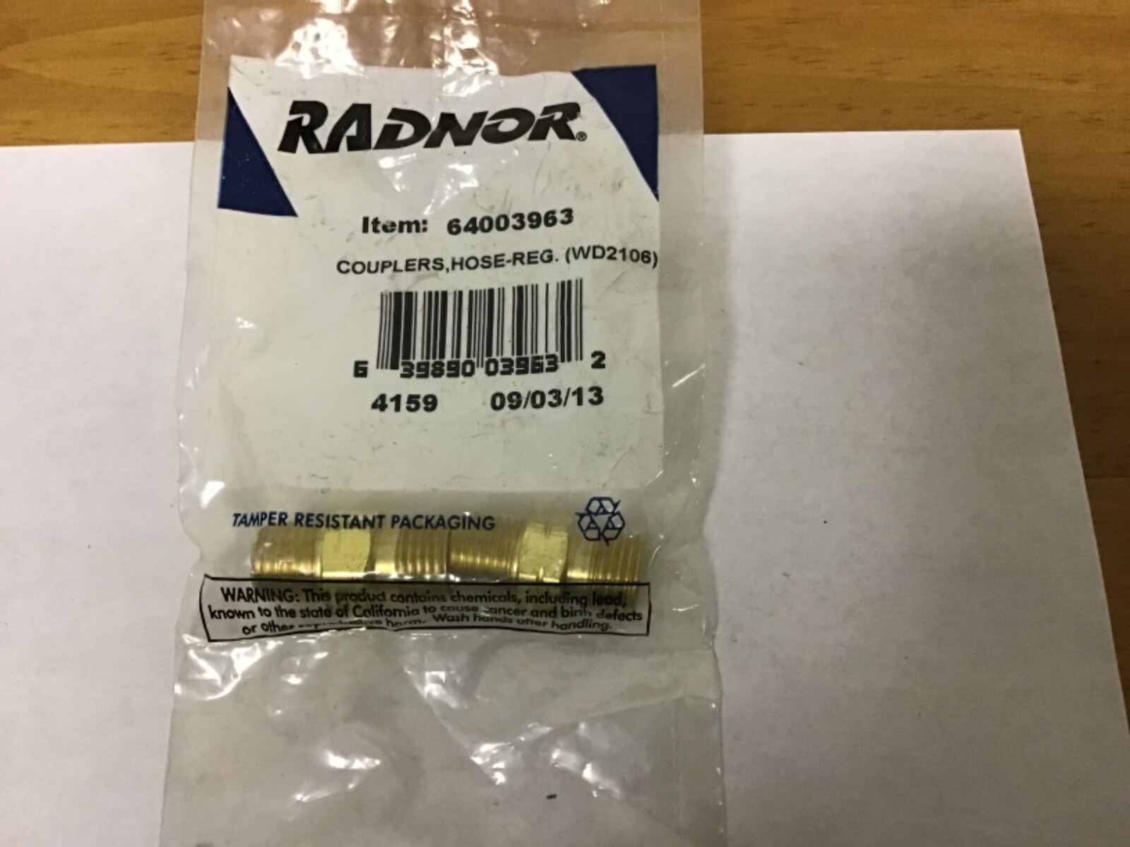 New Radnor 64003963 Hose Couplers, 2 Pack