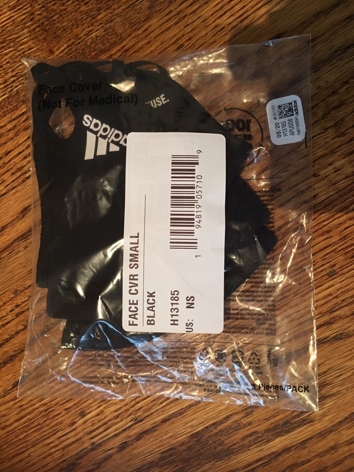 ✅ (3 -PACK ) NEW 100% AUTHENTIC Adidas Face Covers Size SMALL ✅ FAST SHIPPING!