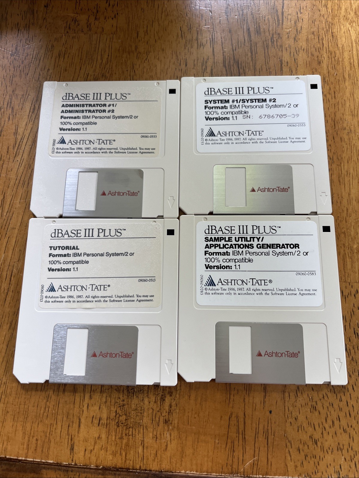 dBASE III Plus v1.1  3.5" Floppy Disks Untested