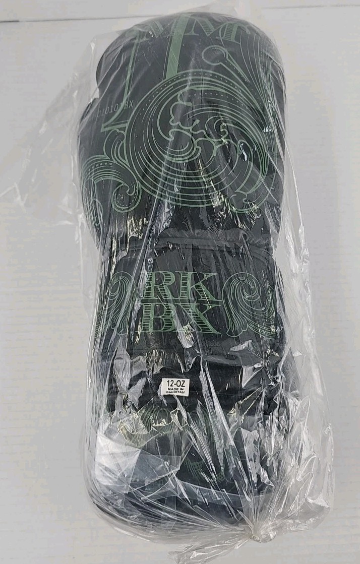 RK BX Synthetic Leather Sparring Training Boxing Gloves Black/Kelly Green