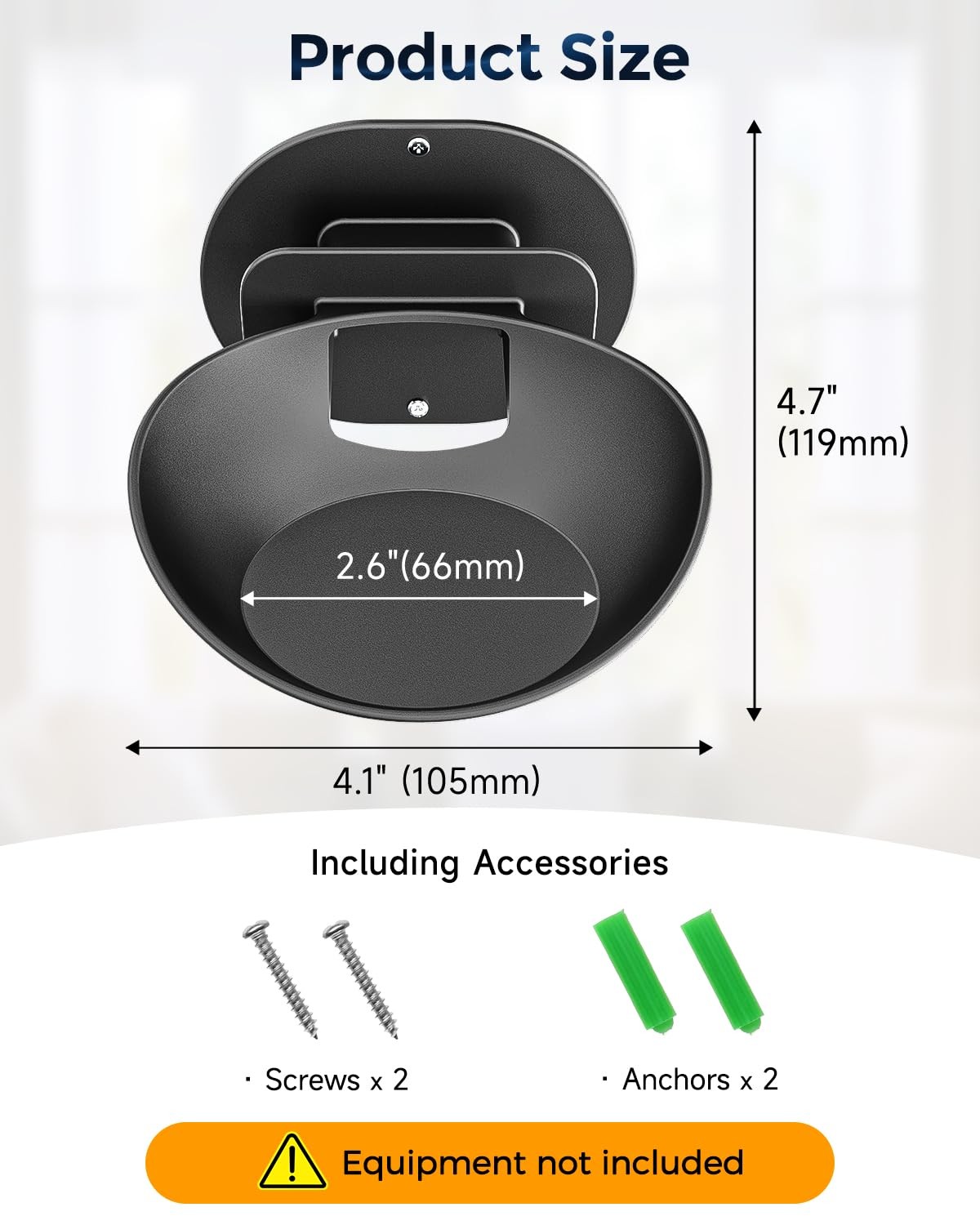 Universal Wall Mount Shelf for Echo Dot HomePod Mini Cable Management Black