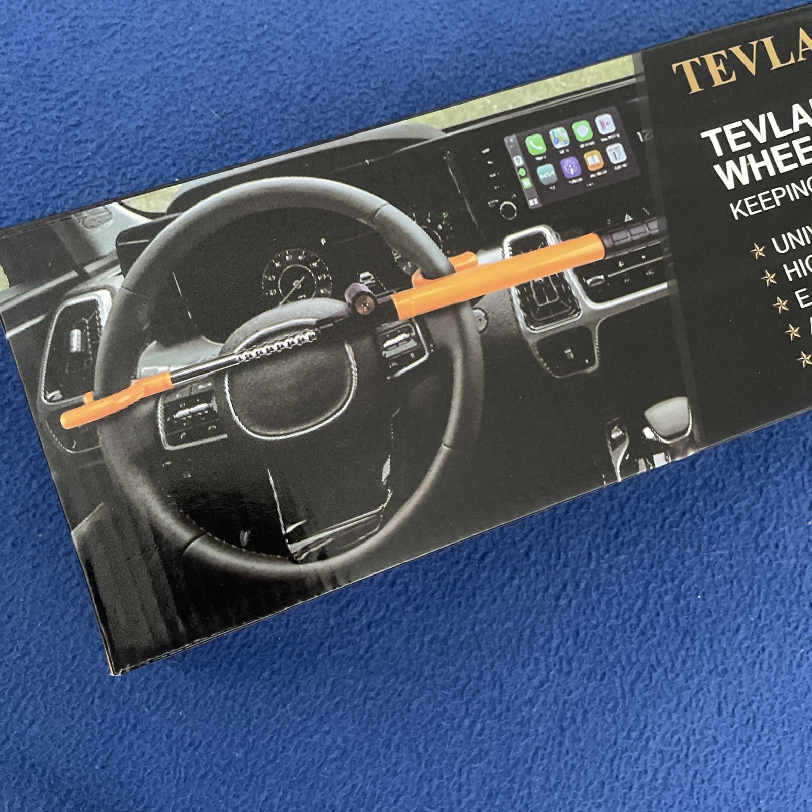 Tevlaphee Steering Wheel Lock Anti Theft Car Device Universal