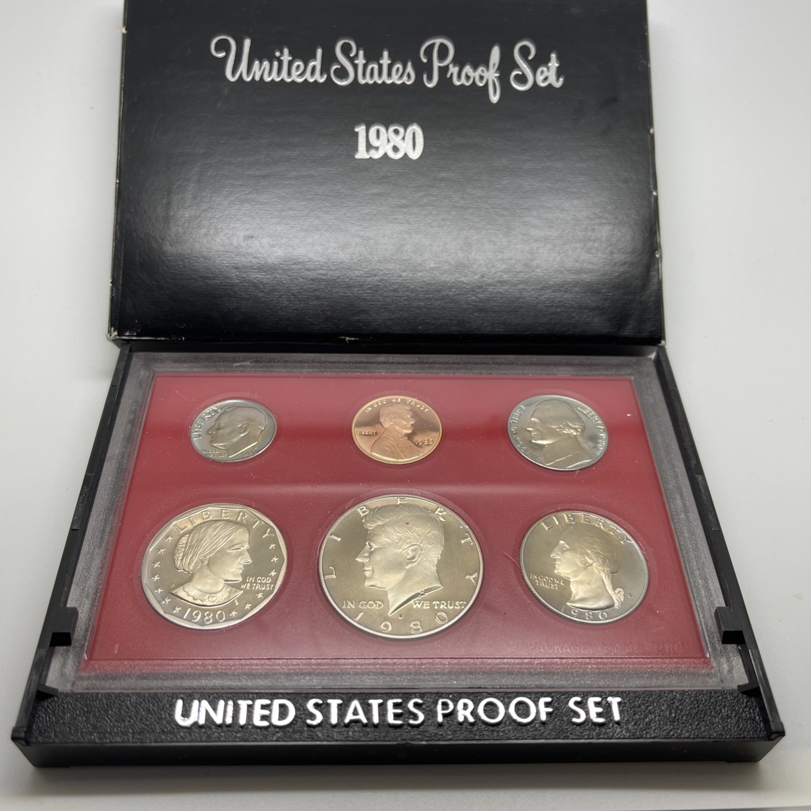 1980-S United States Mint Proof Set 6-Coins Susan B Anthony Dollar