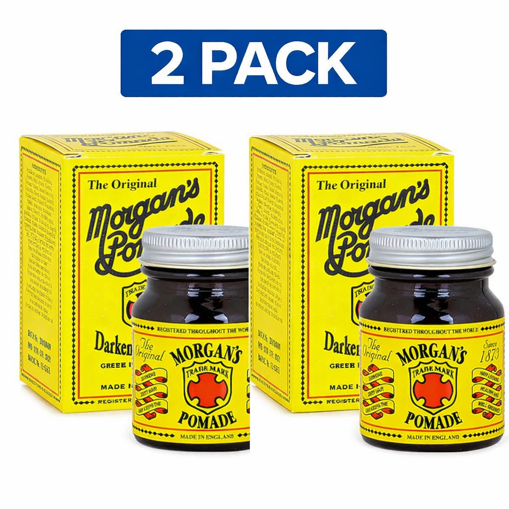 Morgan's Pomade 50gm Original Formula Darkens Grey Hair - 2 Pack