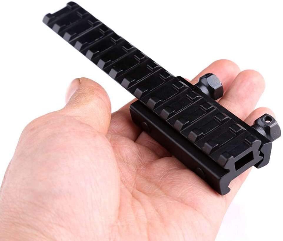 Low profile 1/2 inch Riser Base Mount Picatinny Weaver Rail Scope Mount 14 Slots