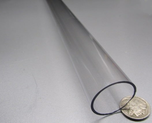 Kmac Polycarbonate Round  Clear Tube / Tubing 1.25" x 1.125" (1 1/4" x 1 1/8")
