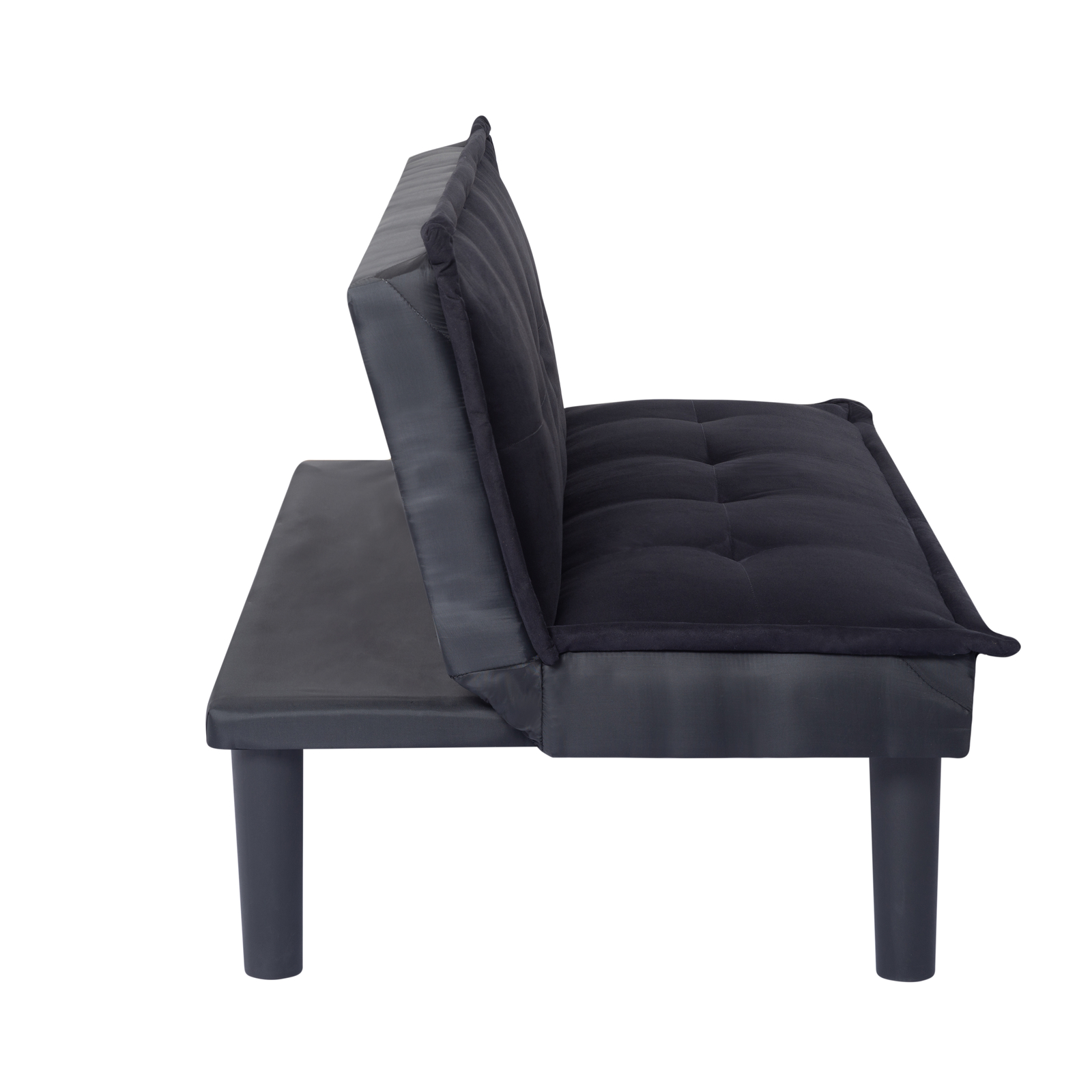 63in Adjustable Futon Sofa Bed Faux Suede Upholstered Modern Sleeper Couch Futon