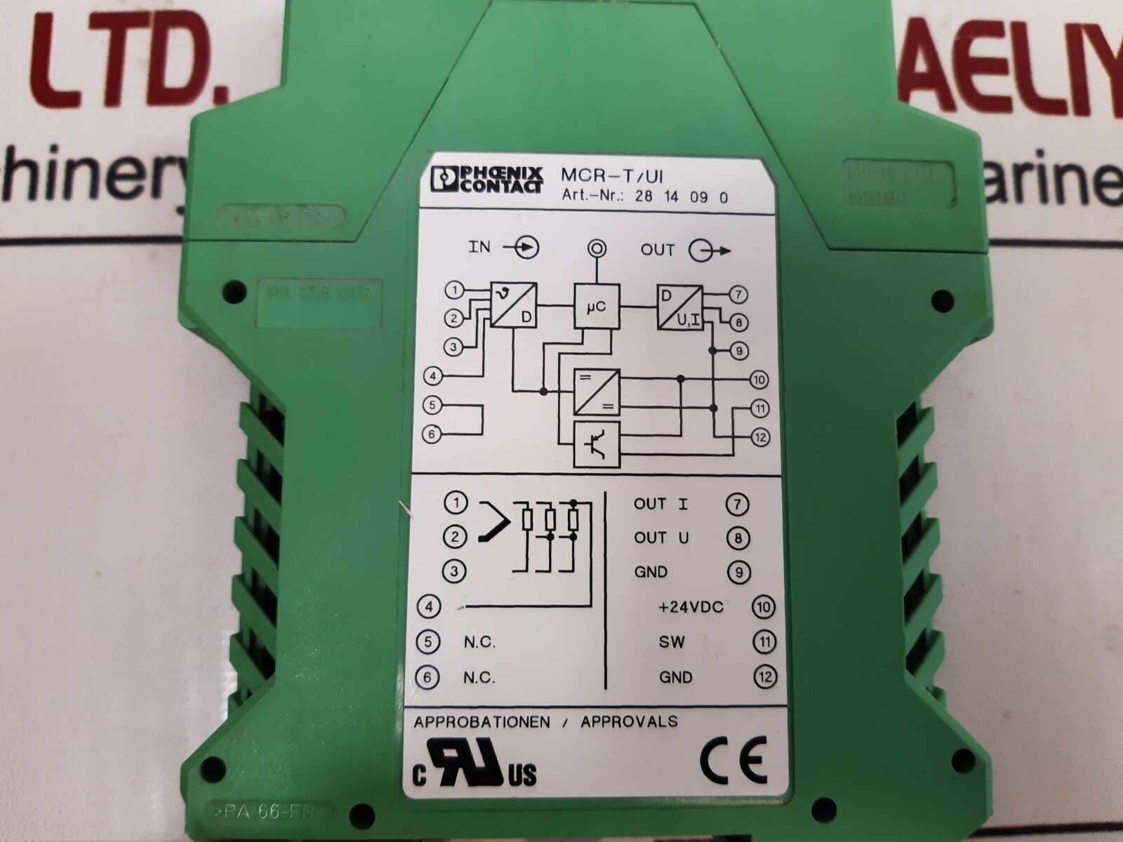 Phoenix contact mcr-t/ui temperature transducer