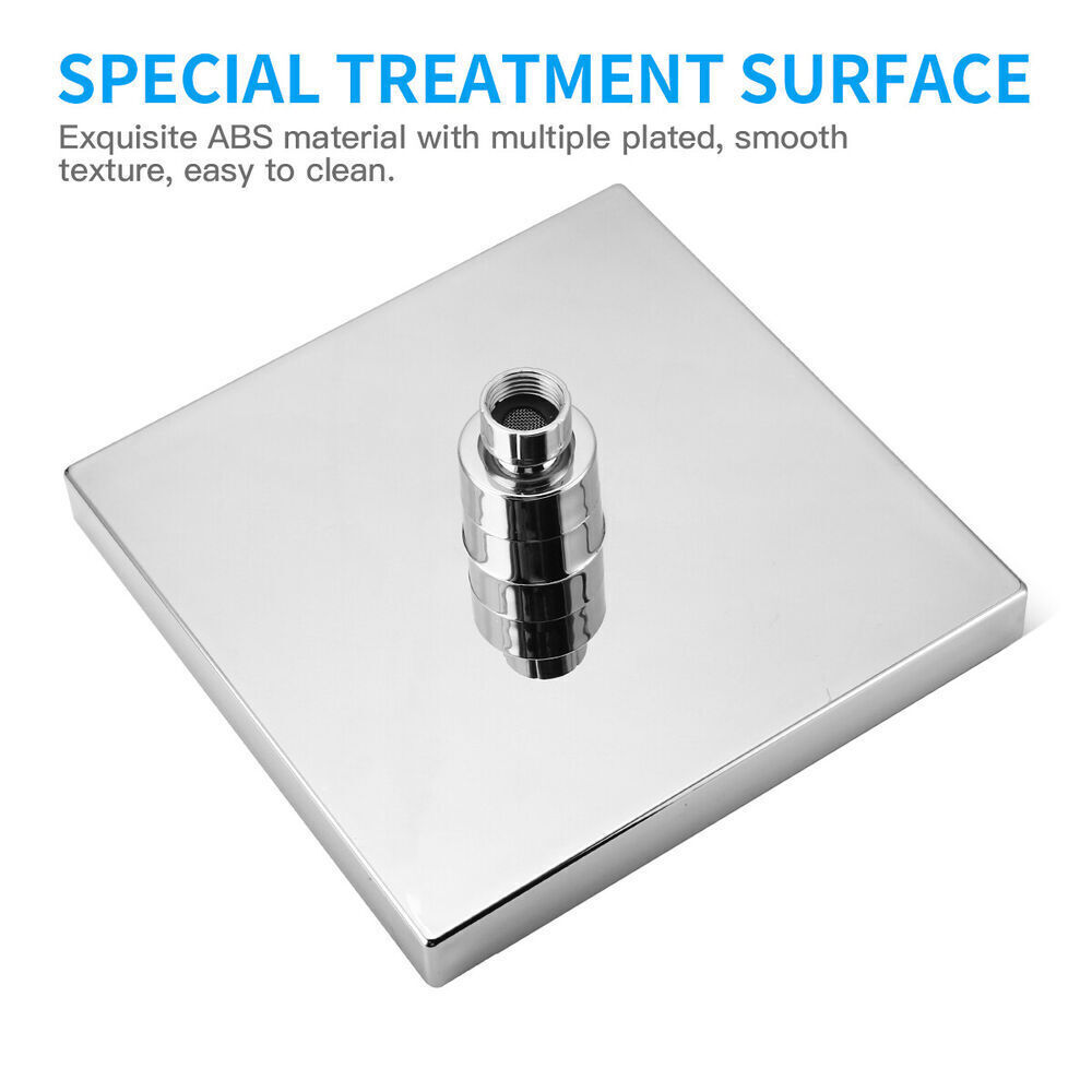 8 inch Rain Shower Head High Flow Rainfall Square 7 Colors Automatic Changing