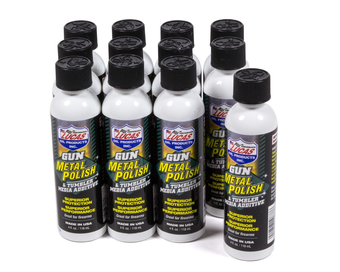 Lucas Metal Polish - Gun Metal Polish - 4.00 oz Bottle - Set of 12