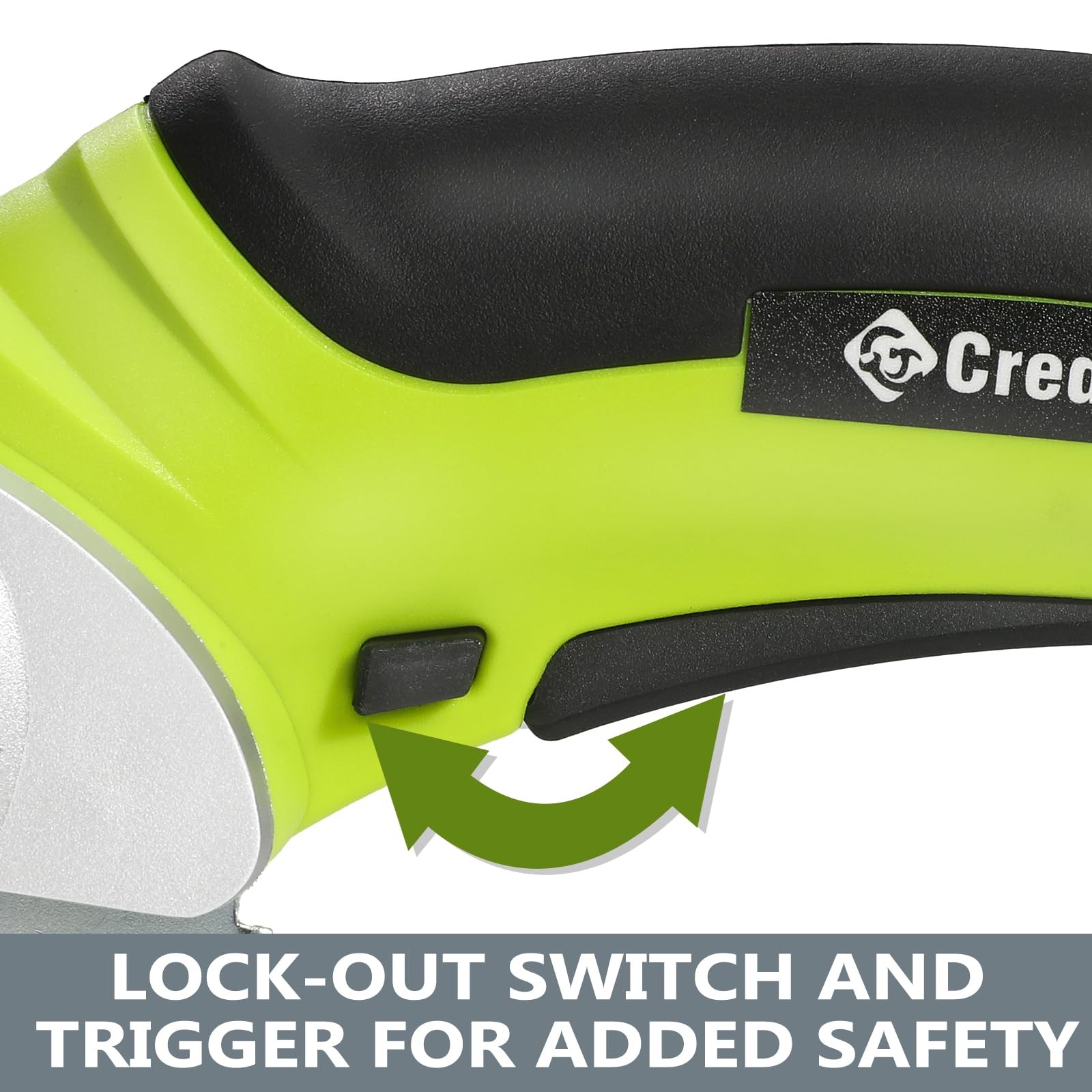 Creddux Cordless Electric Scissors, 4.2V Cardboard Cutter Tool for Green