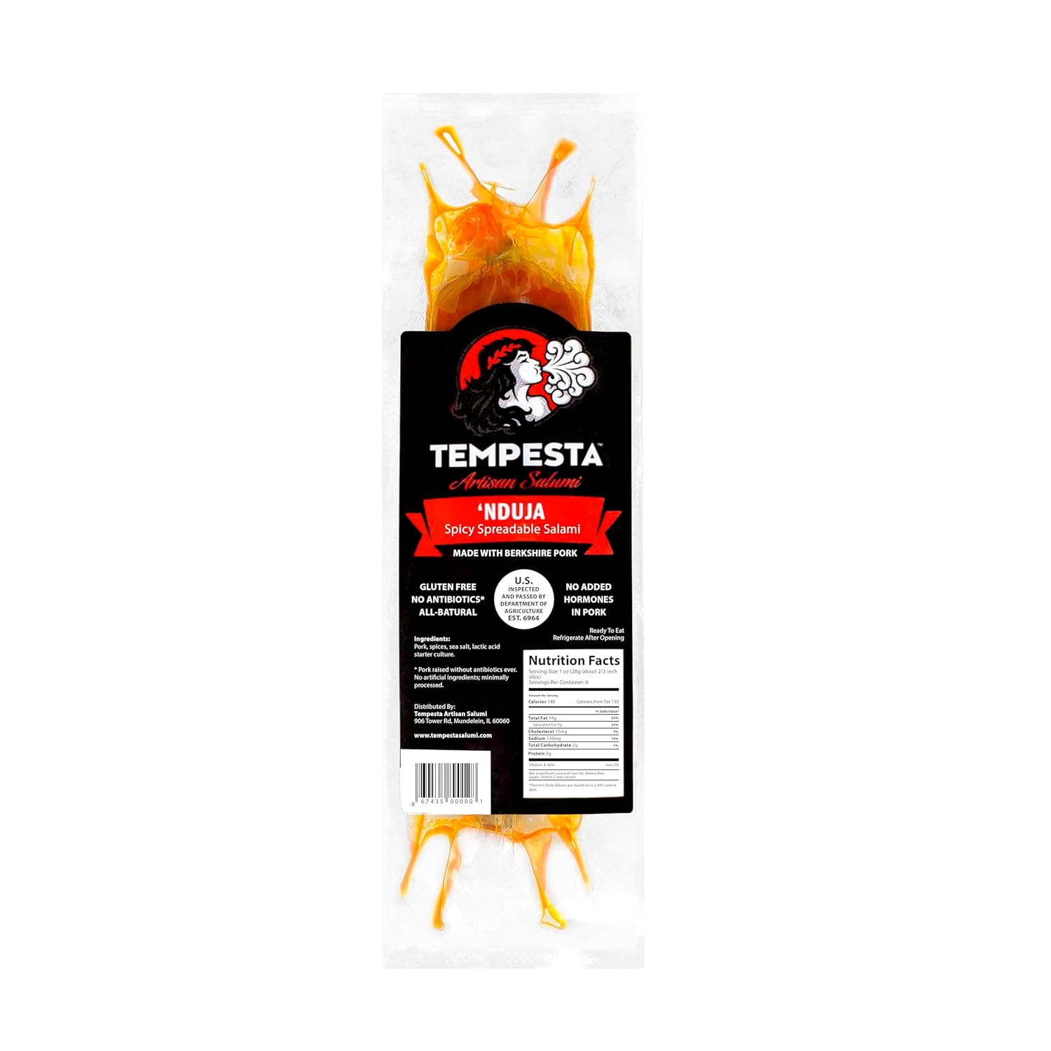 'Nduja Spicy Spreadable Salami - 4.5 Oz