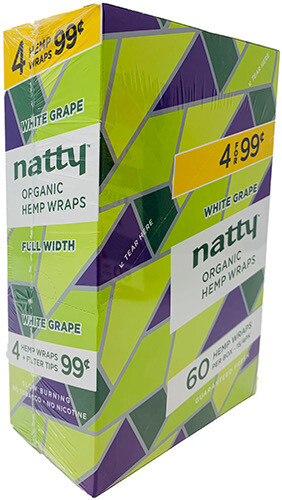 Natty Organic Herbal Flavored Wraps White Grape 5/4ct packs