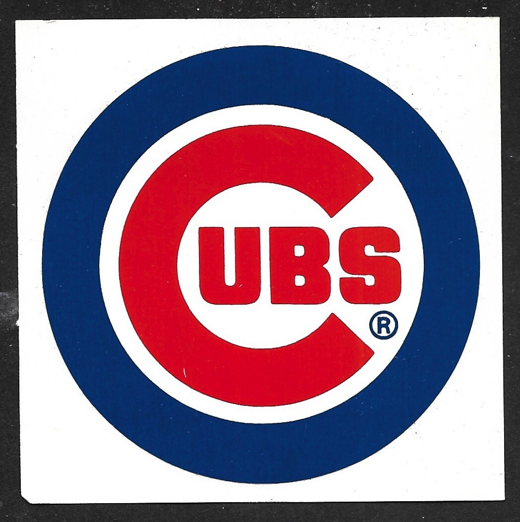 CHICAGO CUBS VINTAGE Window / Bumper Decal Sticker  3-1/4" Round