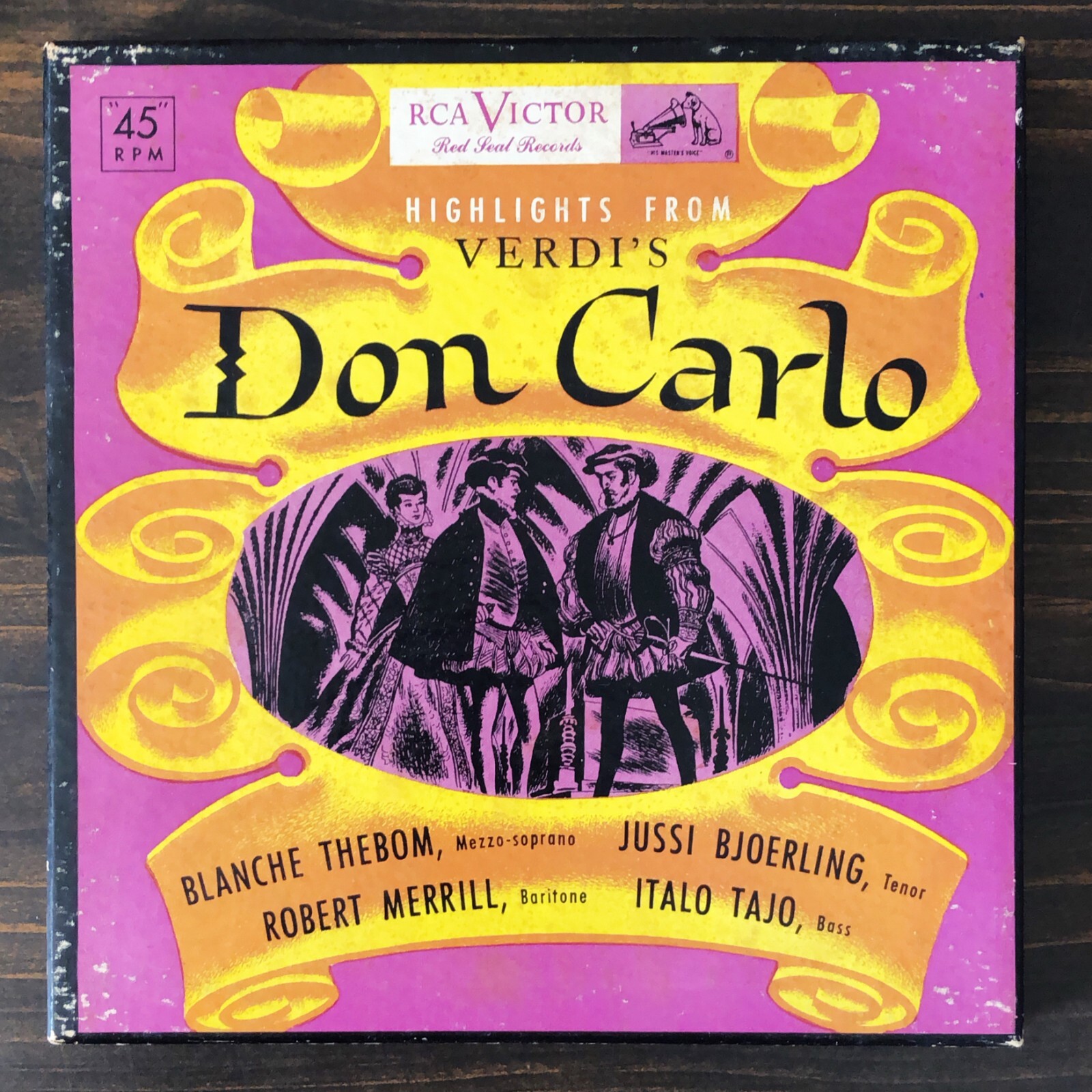 Vintage RCV Victor 45 RPM Red Seal WDM 1495 - Verdi Don Carlo