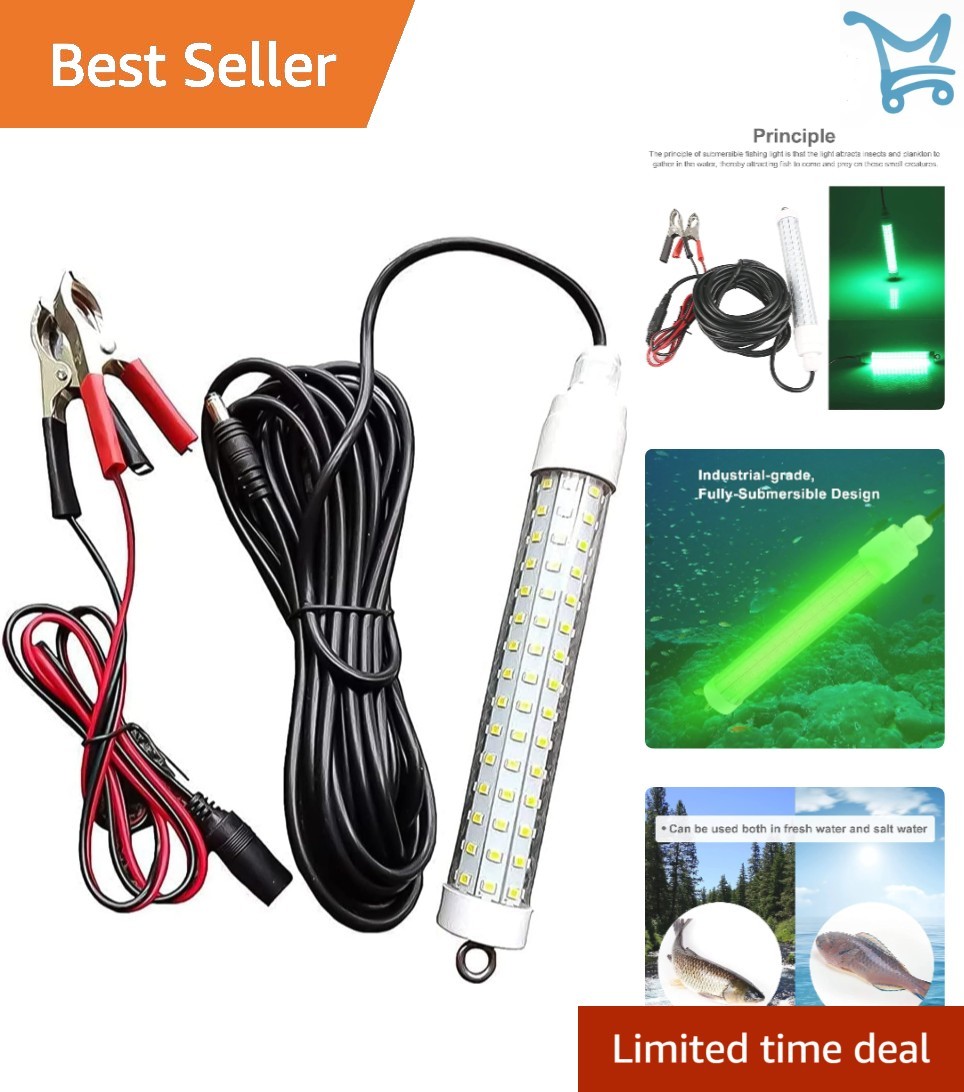 120 LED Underwater Fishing Light 6M Cord 10.5W  for Ice Boat Night Fishing