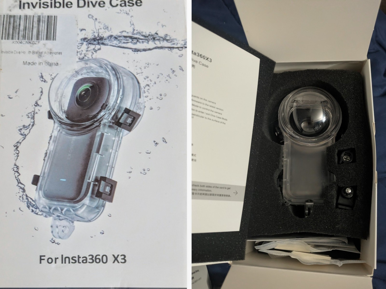 Insta360 - X3 Invisible Dive Case - Clear - Brand New