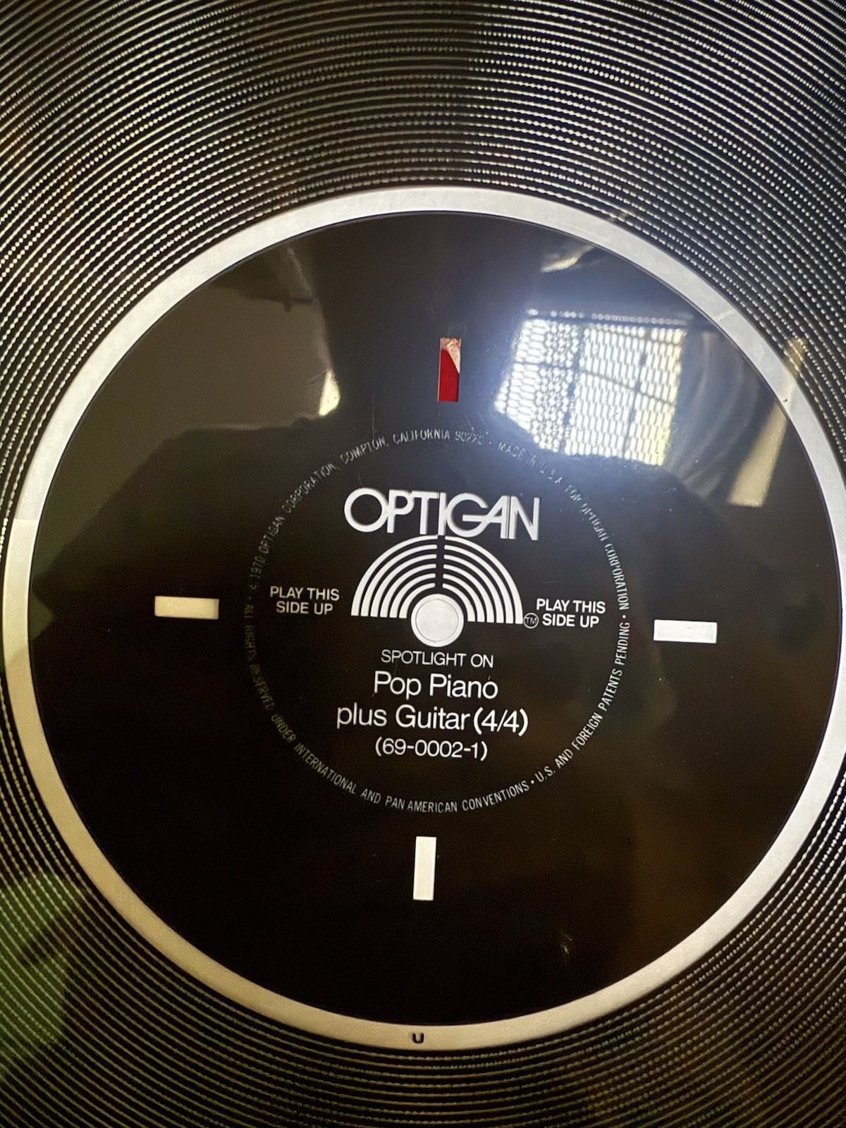 Optigan Disc Pop Piano Plus Guitar- Vintage Drum samples - 1970's Mattel 69-0021