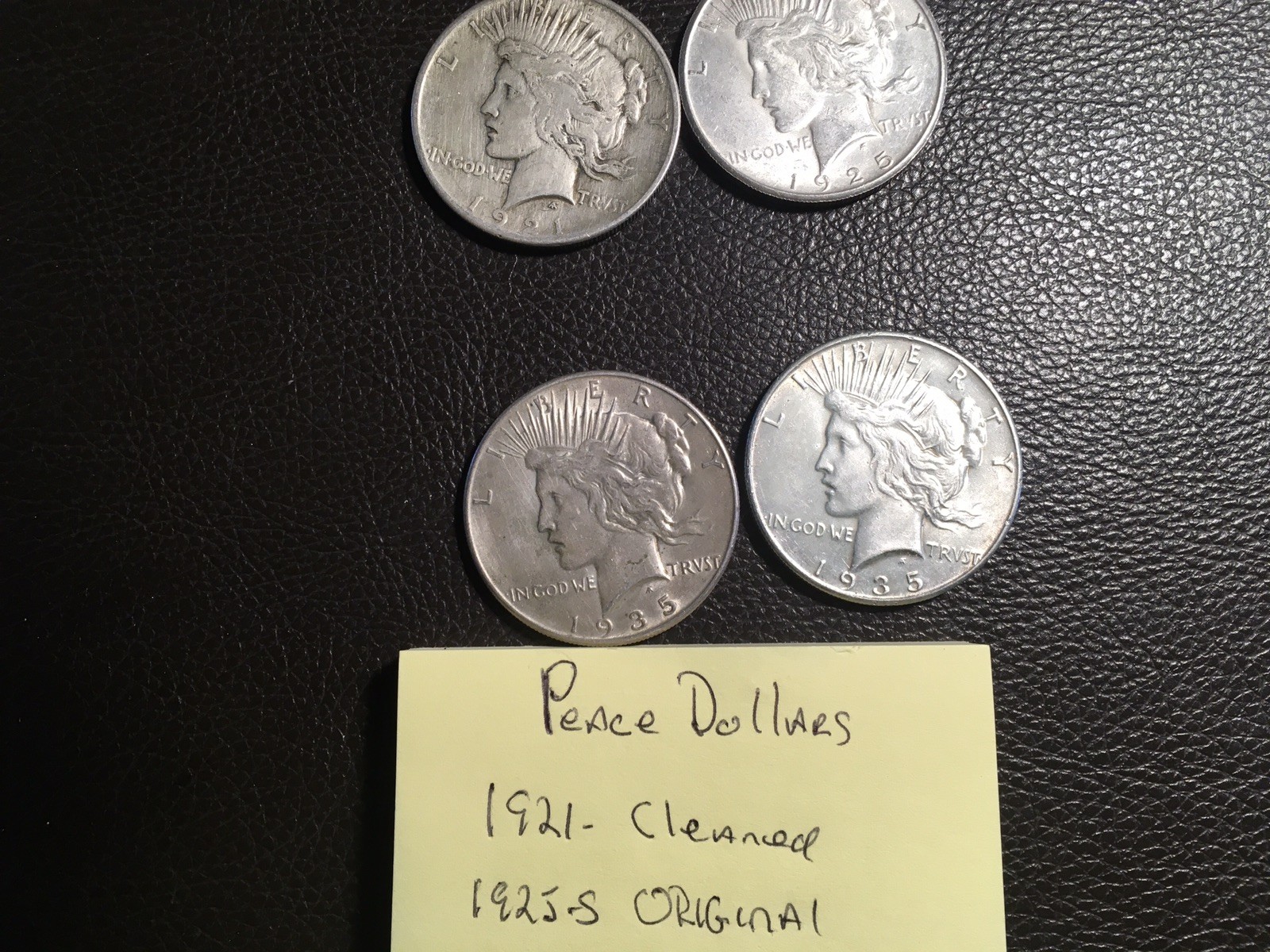 4 Peace Dollars Including 1921 See Photos