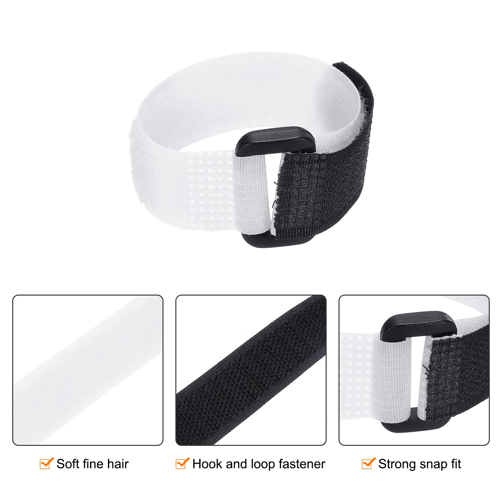 6Pcs Battery Tie Down Straps,0.8x8" White Nylon Hold Down Hook Loop Strap
