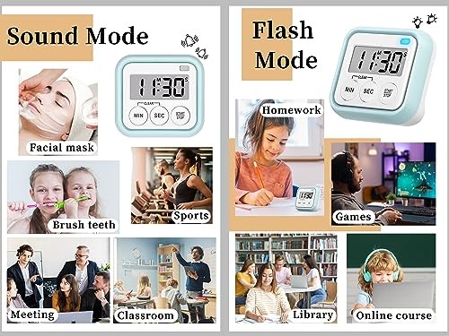 Timer, Kitchen Timers for Cooking Classroom Timer for Kids Teachers 1 Blue