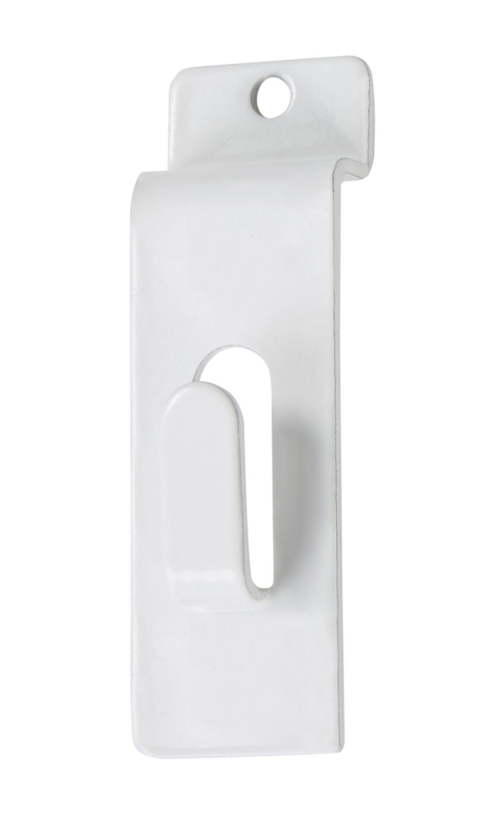 SSWBasics White Notch Hook for Slatwall - Pack of 50
