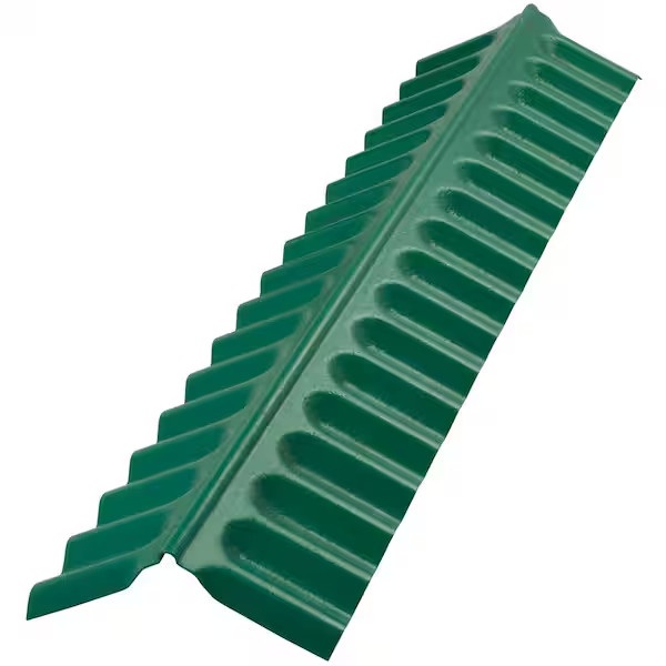4 Ft. Polycarbonate Ridge Cap Flashing in Rainforest Green