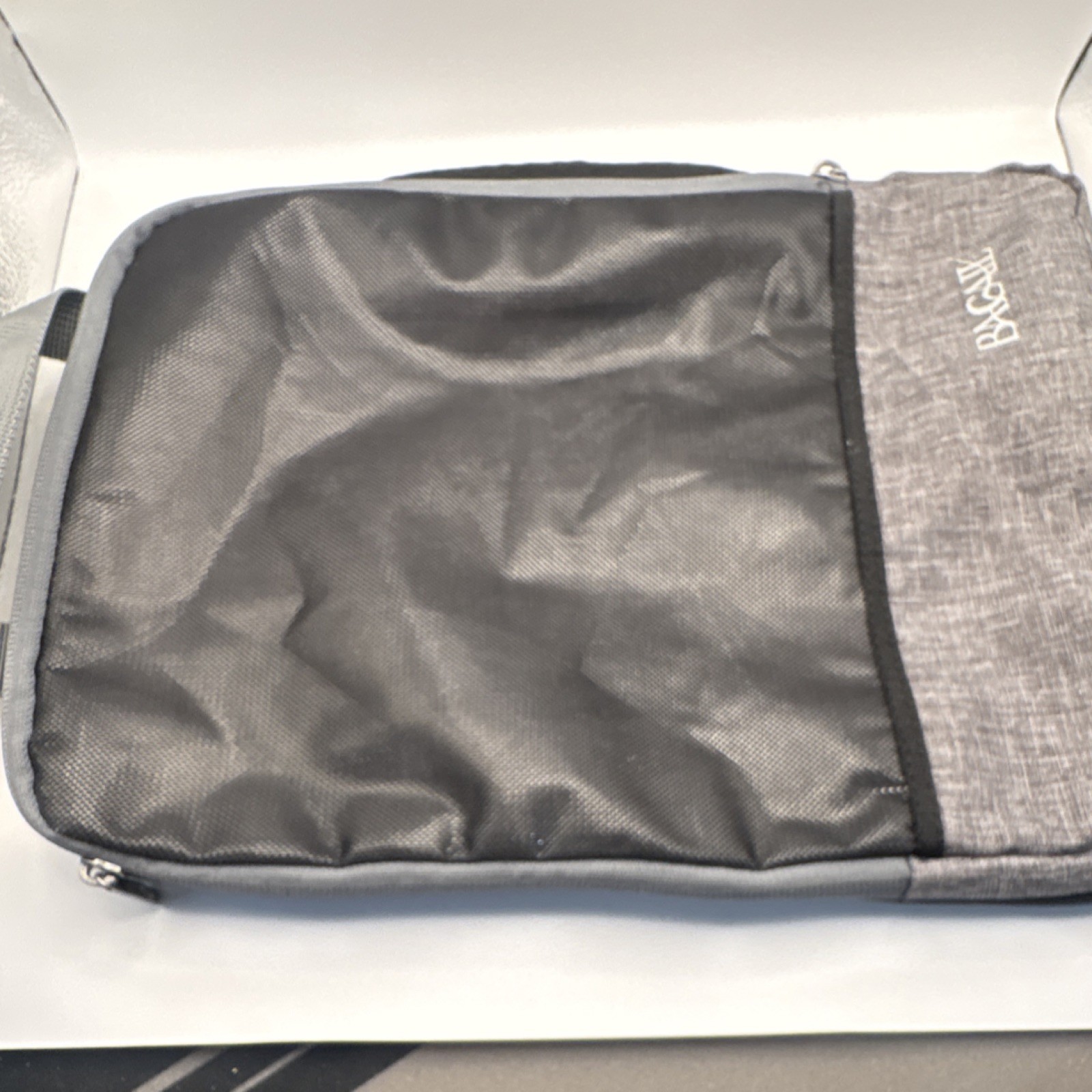 Bagail 15 Inch Padded Polyester Laptop Sleeve Case Gray/Black