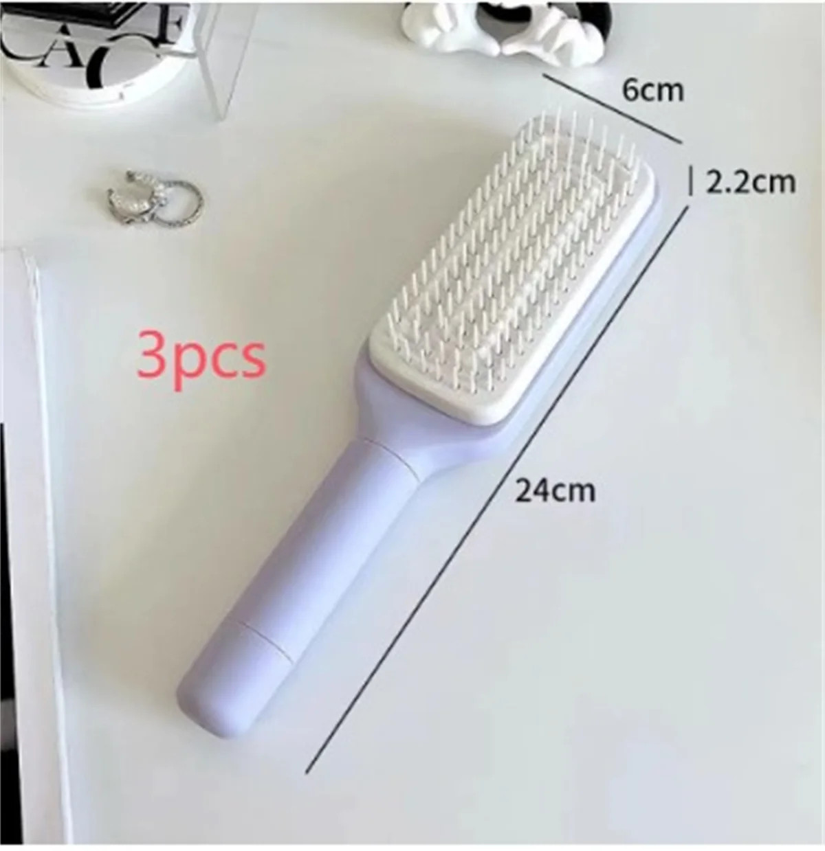 4 in 1 Self Cleaning Hair Brush New Self-Cleaning Anti-Static Massage Comb