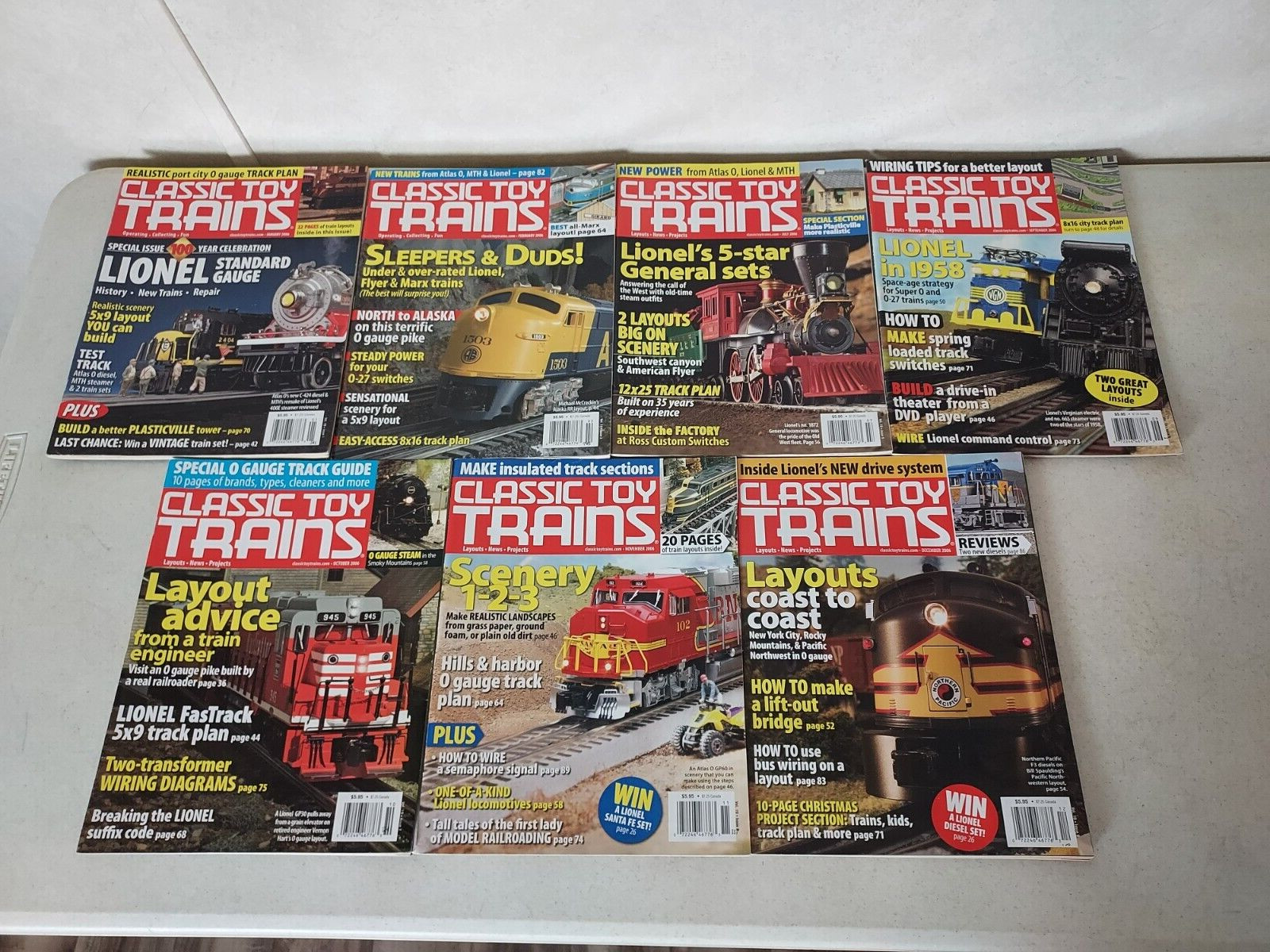 7 2006 Classic Toy Trains Magazine Lionel Collector & Operator