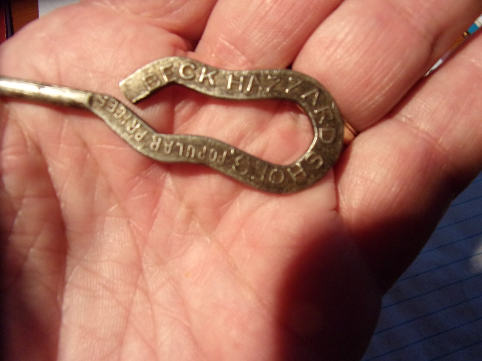 Collectible Antique 1920's Beck-Hazzard Shoe/Glove Button Hook  - $8 s/h
