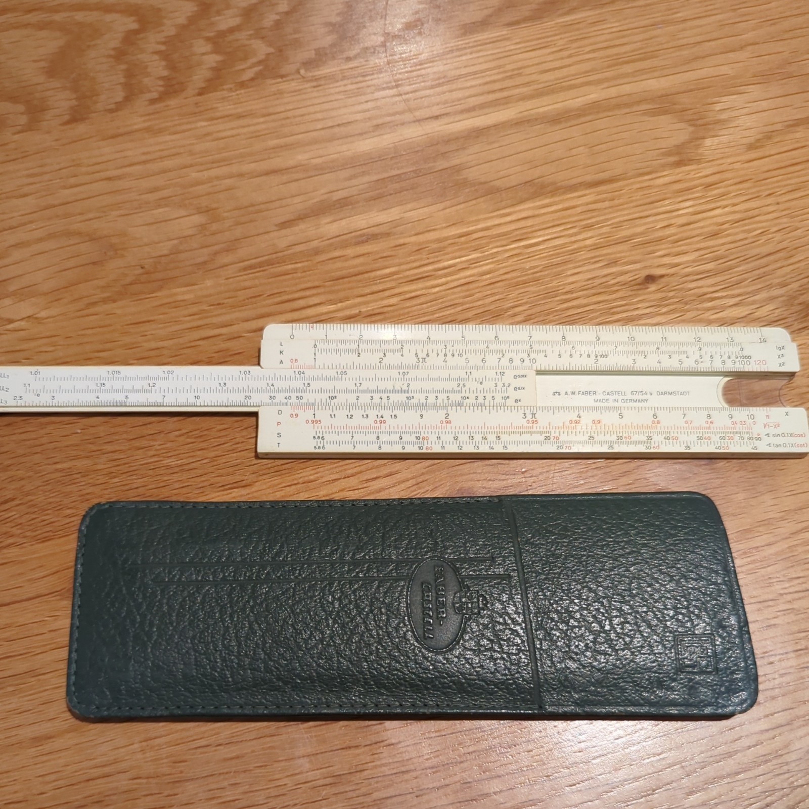 Vintage A.W.Faber Castell 67/54 b Darmstadt Slide Ruler Germany
