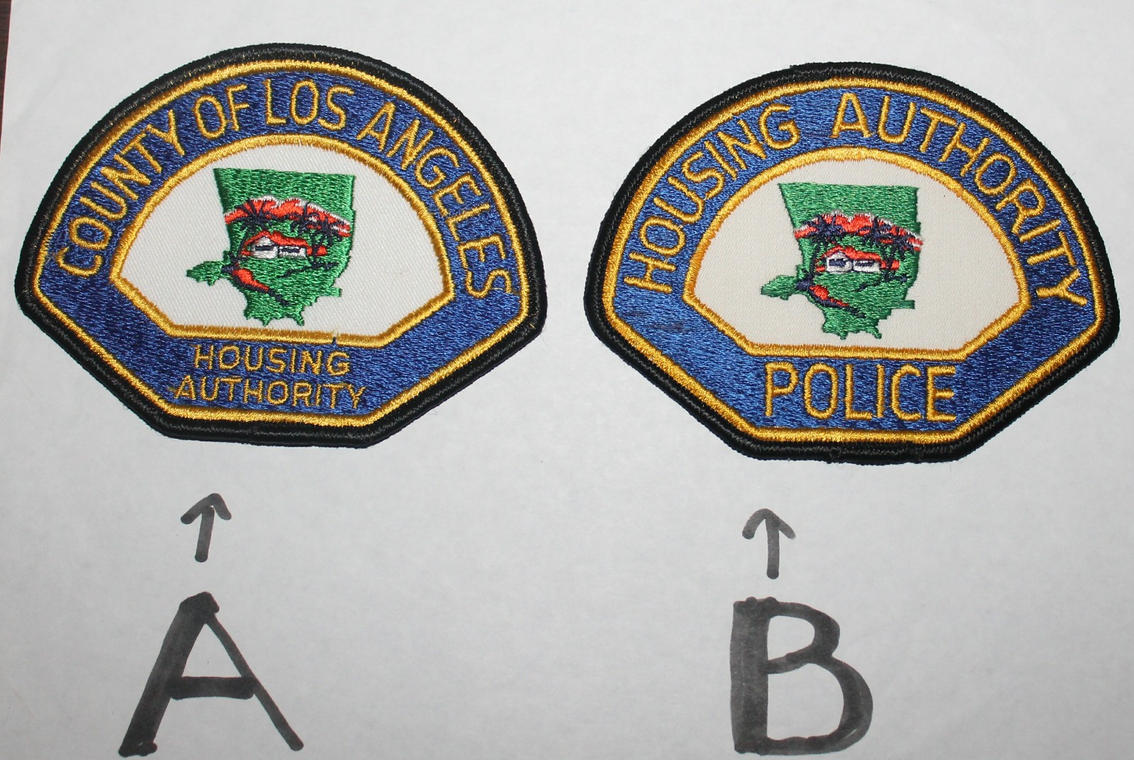 Defunct LOS ANGELES COUNTY HOUSING AUTHORITY POLICE Vintage patch A Only