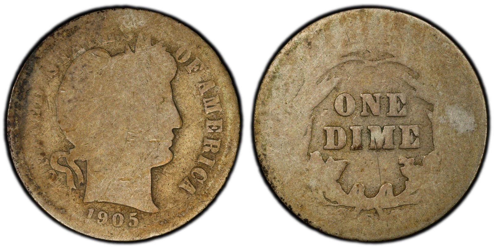 1905-S 10C Barber Dime - PCGS FR02