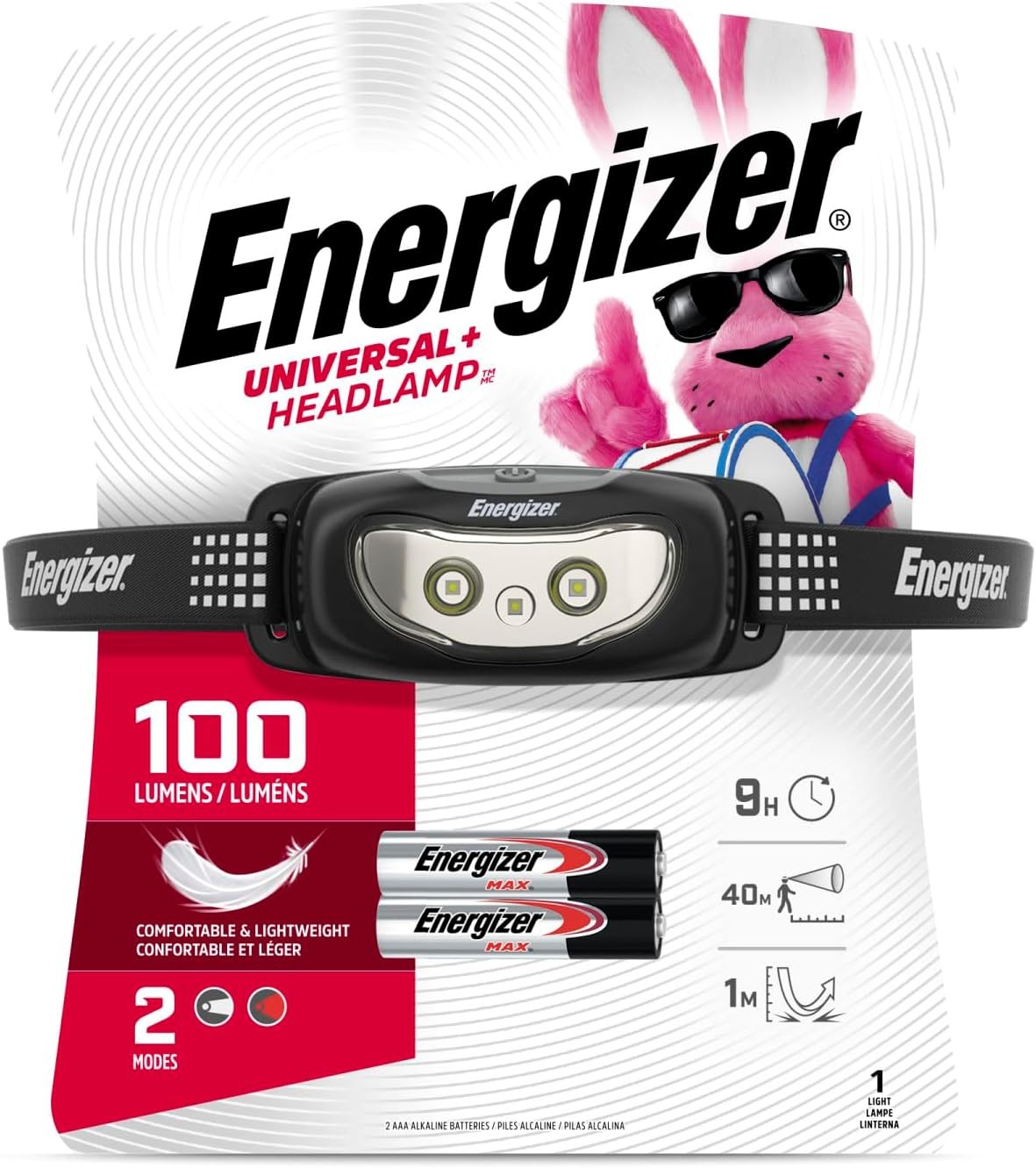 Energizer Universal+ LED Headlamp 2-Pack, Bright Outdoor Camping Light
