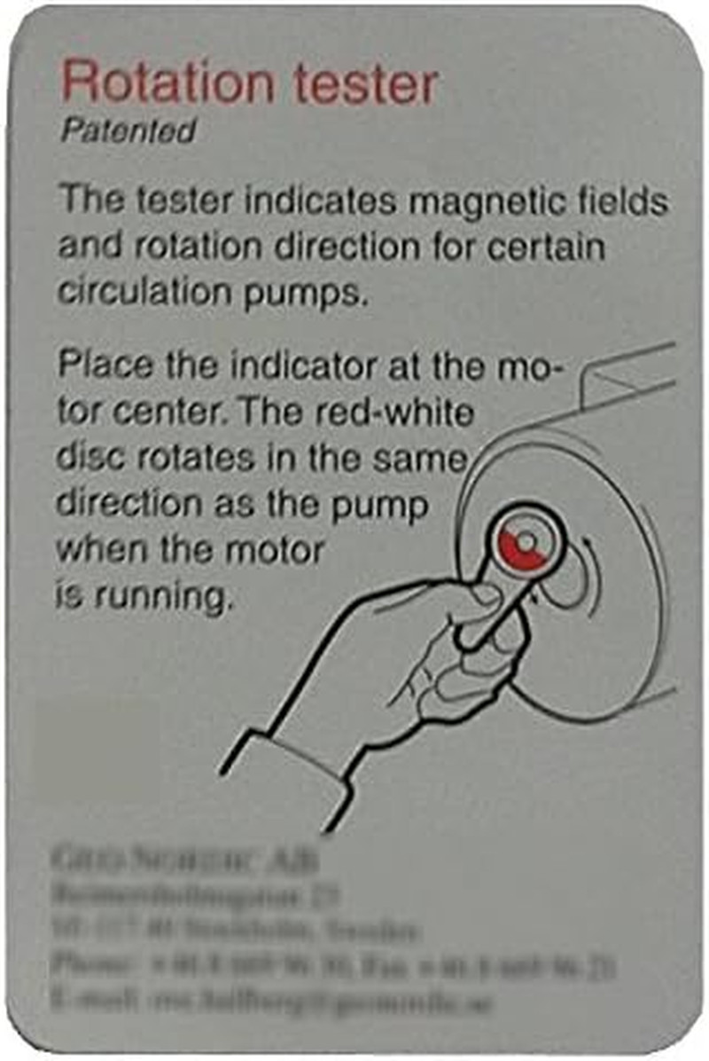 Rotation Tester and AC Detector for Circulating Pumps Etc