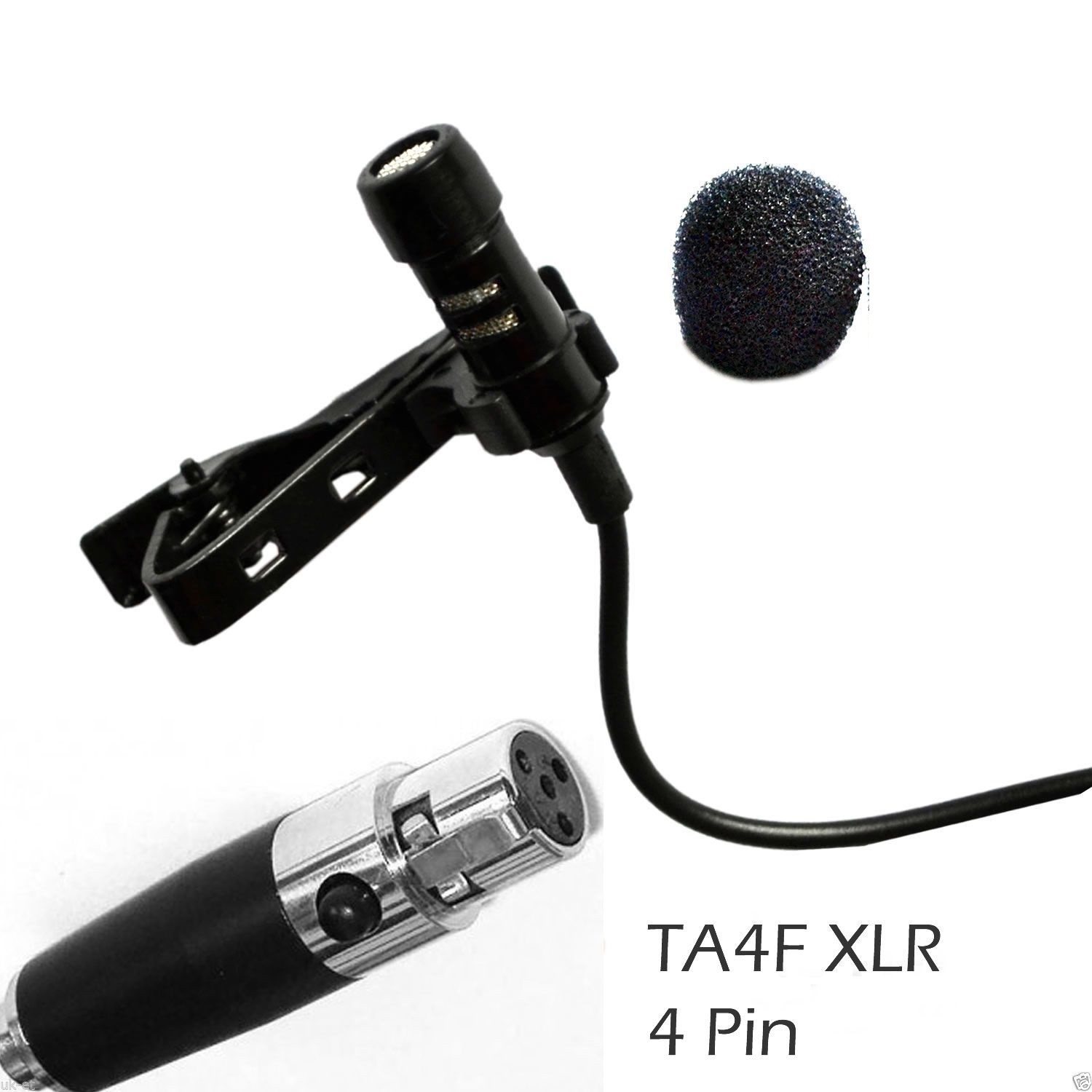 Lavalier mic for Shure Lavalier Microphone Wireless System w Mini 4 Pins XLR