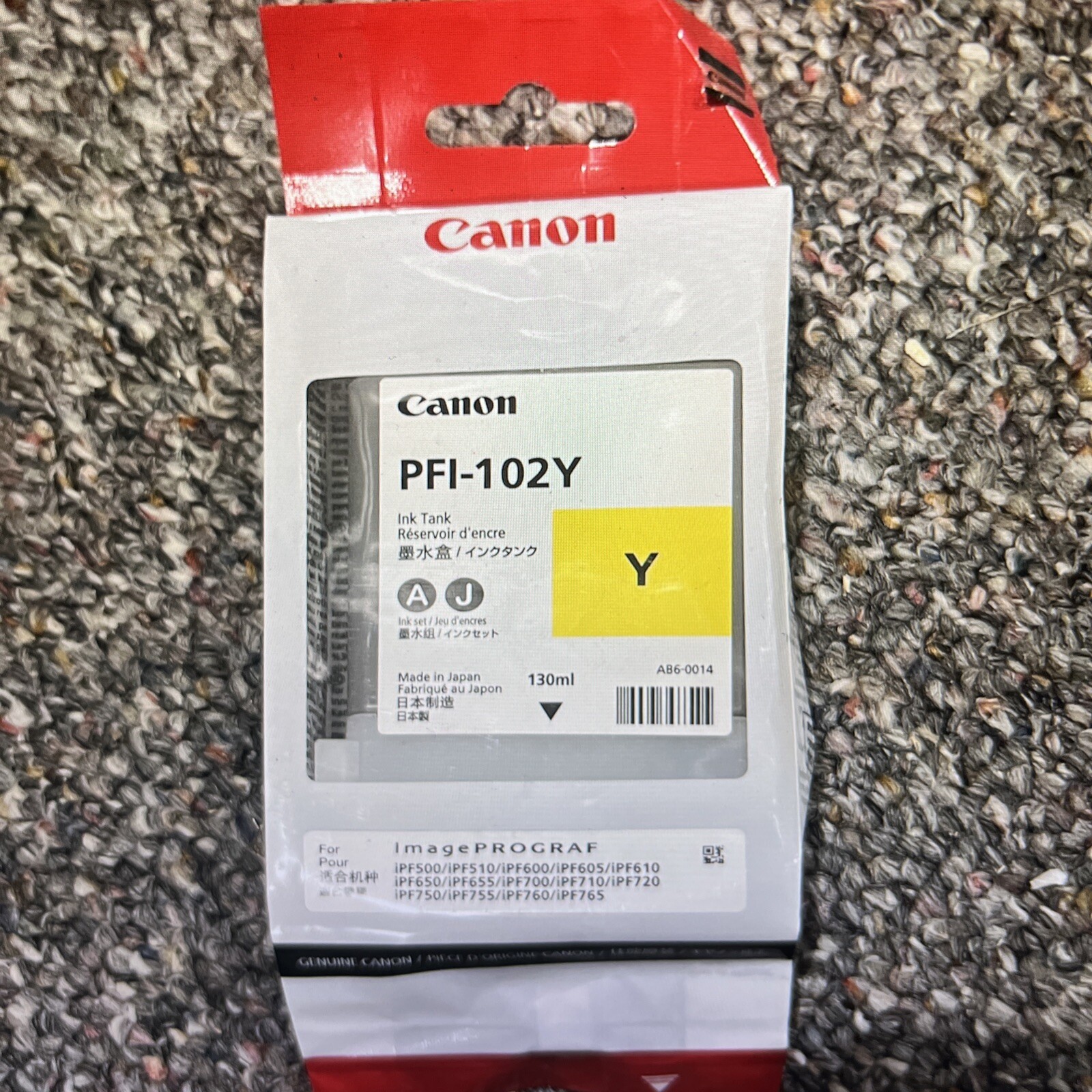 NEW Sealed Canon PFI-102Y Yellow Ink Tank Exp 6/23