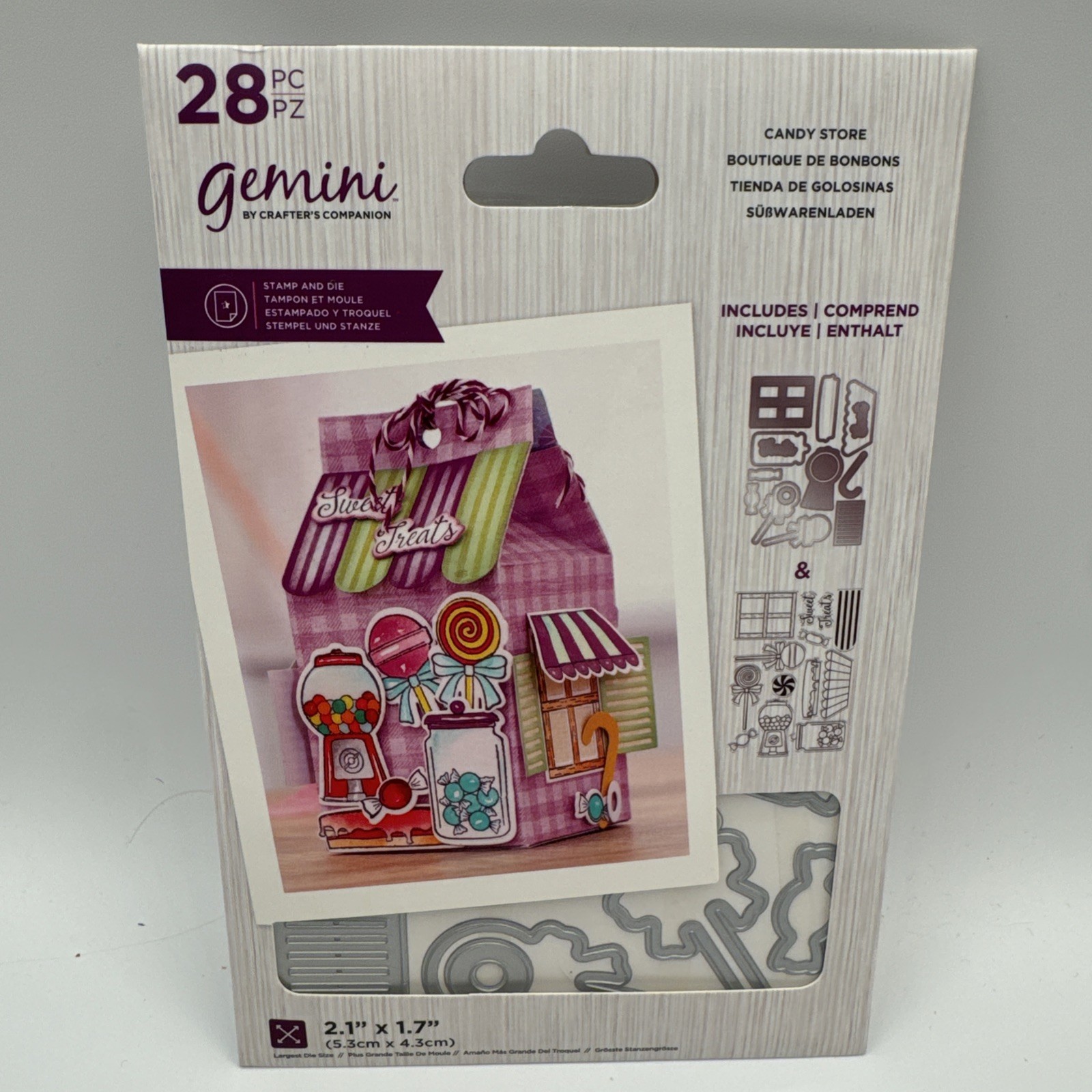 Crafter’s Companion Gemini Candy Store 28 Piece Stamp And Die Set Box NEW