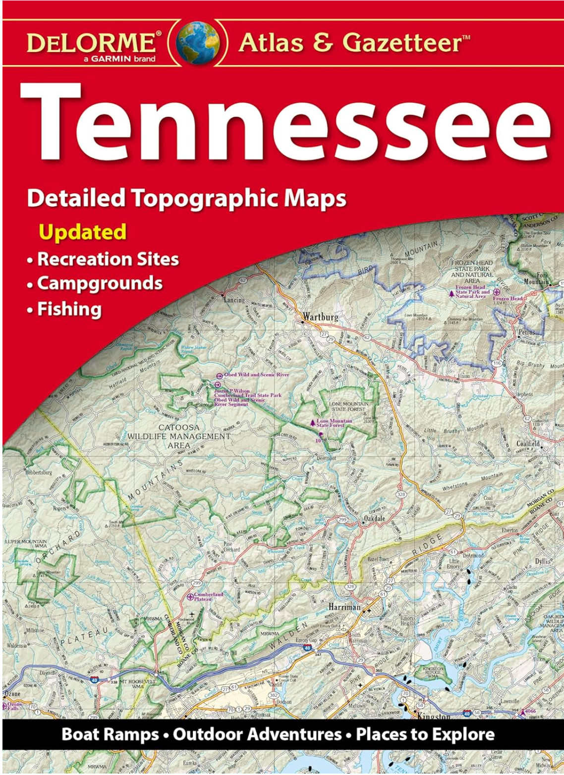 Tennessee State Atlas & Gazetteer, by DeLorme 2025 - 13th edition - DISCOUNTED!!