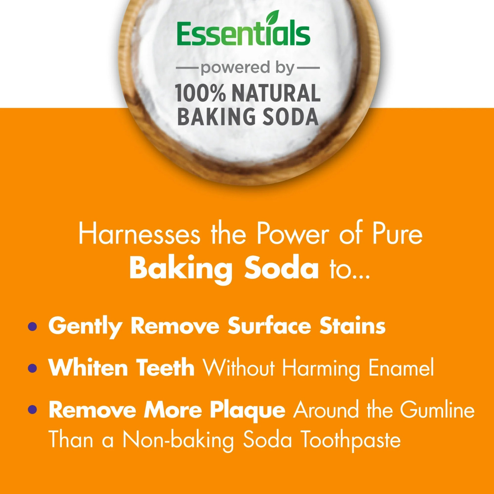 ARM & HAMMER Essentials Toothpaste, 4.3oz 4pk, Fluoride-Free, Clean Mint