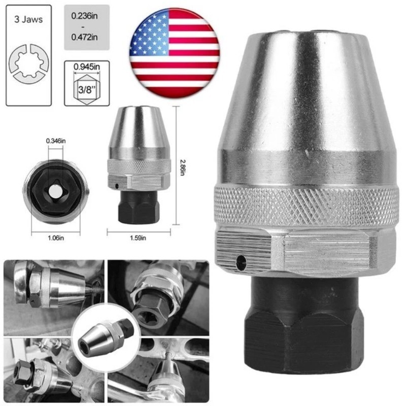 Broken Bolt Remover Stud Extractor Tool To Locks And Removes 1/4inch To 1/2inch