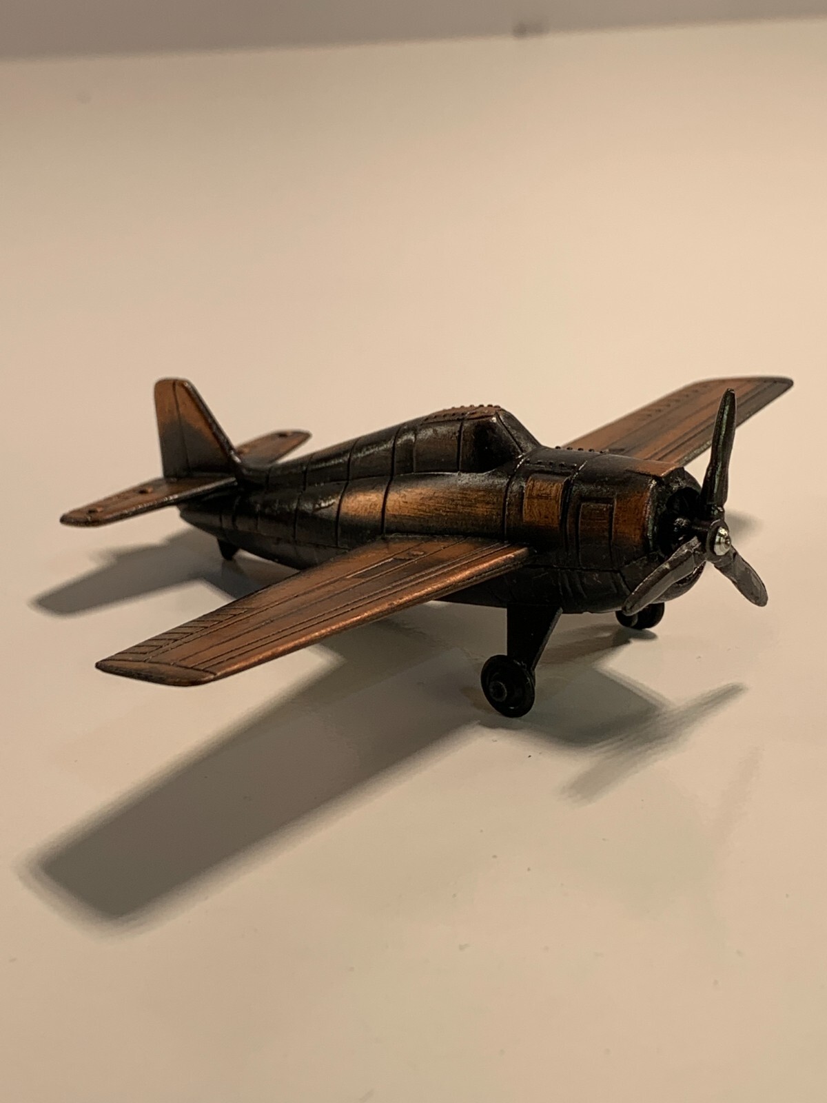 Vintage Die-Cast Pencil Sharpener Small Engine Airplane With Box PSF1