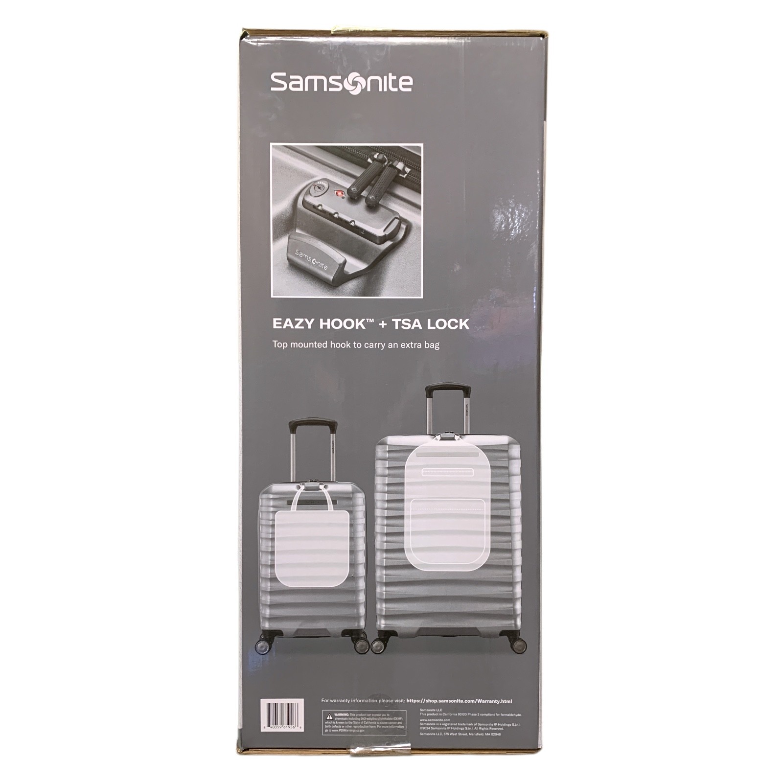 Samsonite Ridgeway II 2-Piece Hardside Set, Checked & Carry-On Spinners, Silver