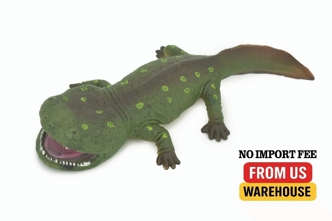 Koolasuchus Cleelandi, Green, Prehistoric Amphibian, Museum Quality, Hand Painte